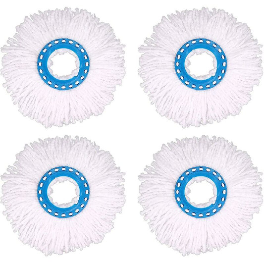 4 pcs Microfiber Mop Heads, ROund Replacement Mop Heads 360 ROtation Mop Heads For Floor Cleaning (Diameter 16Cm)