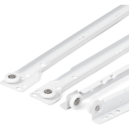 14 Inch Drawer Slides - 2 Pack (1 Pair) White Full Extension Drawer Slide Rails - Easy Assembly Drawer Slide Kit