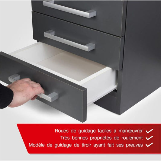 14 Inch Drawer Slides - 2 Pack (1 Pair) White Full Extension Drawer Slide Rails - Easy Assembly Drawer Slide Kit