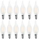 LED Bulb E14 Flame, Candle Shape, Warm White 2700K, 4W Incandescent Equivalent 40W, 400Lm, Pack Of 12 [Energy Class A+]