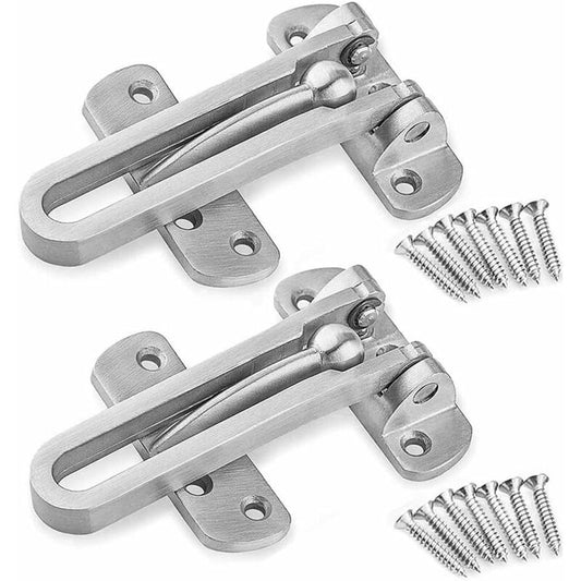 2Pack Security Door Lock Steel Window Guard Lock Entry Door Without Chain Lock Latch For Window Door