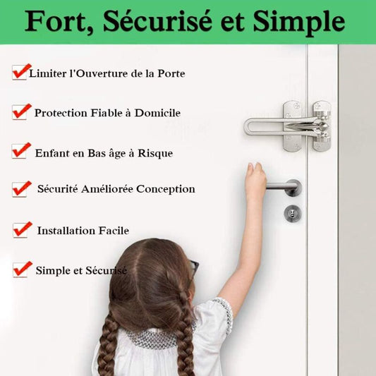 2Pack Security Door Lock Steel Window Guard Lock Entry Door Without Chain Lock Latch For Window Door