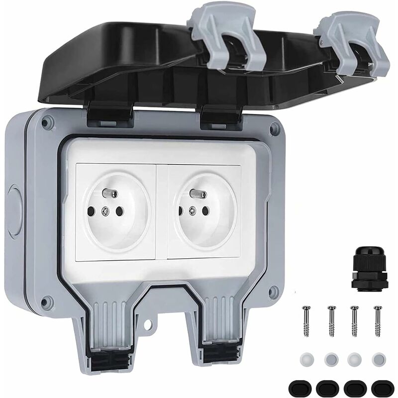 Waterproof Socket Double Outdoor Electrical Socket Ip66 Waterproof Wall Socket 16A