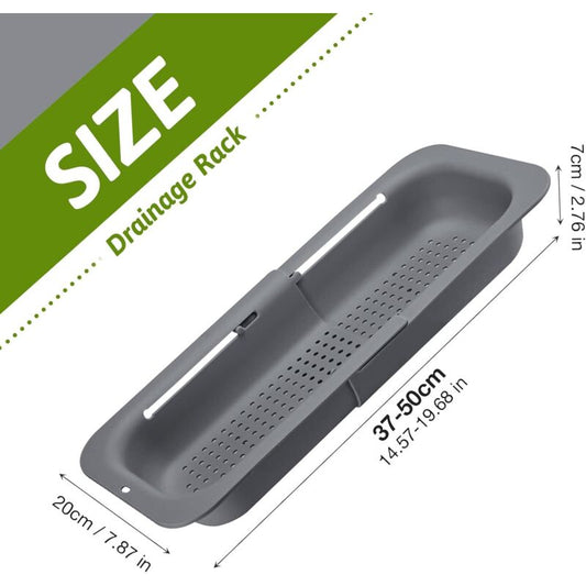 Expandable Sink Strainer - Food Grade Pp Material - Effective Drainage Holes - Quick Drying Rack For Dishes - Easy To