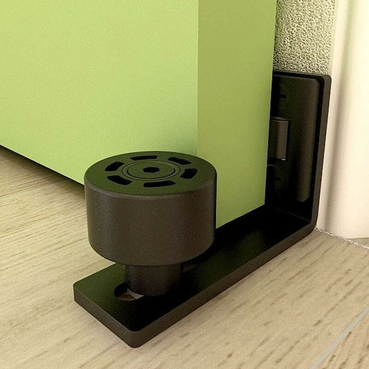 1 Pair Adjustable Floor Guide For Sliding Gate, Sliding Door Rail, 2 Doors (No Groove On Door, No Floor Drilling)