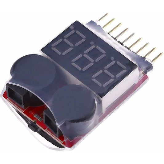 Rc 1-8S Lipo Battery Tester Monitor Buzzer Low Voltage Alarm Voltage Checker With LED Indicator For Lipo Life Limn