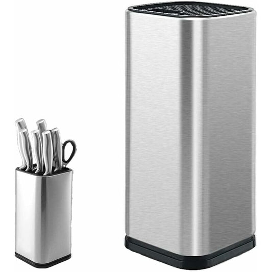 Knife Block, Stainless Steel Knife Holder, Kitchen Knife Holder, Square Knife Holder, For Knives And Scissors (Square)
