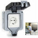 Waterproof Outdoor Wall Socket, Ip66 Weatherproof Outdoor Socket For Kitchen, Bathroom, Garage, Pool And Garden