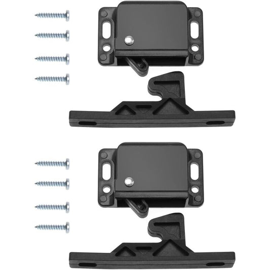 2 pcs Cabinet Door Catches With 8 Screws For Rv, Caravan Door Latches, Accessories For Cabinets, Sliding Doors, Home,