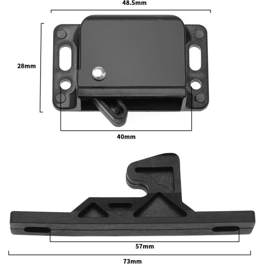 2 pcs Cabinet Door Catches With 8 Screws For Rv, Caravan Door Latches, Accessories For Cabinets, Sliding Doors, Home,