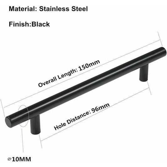 20 pcs Black Furniture Handle Black Kitchen Cabinet Handle T Handles Black Drawer Cupboard Handles