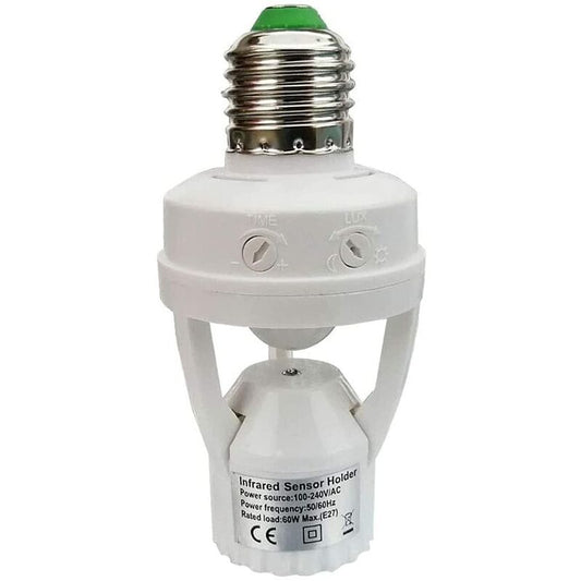 Pir Motion Sensor Light Bulbs With E27 Base For Indoor Use With Time And Light Setting