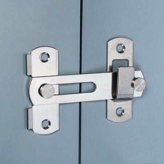 Door Latch Sliding Lock, Stainless Steel Door Lock With Screws Security Door Latches For Window, Garden And Door