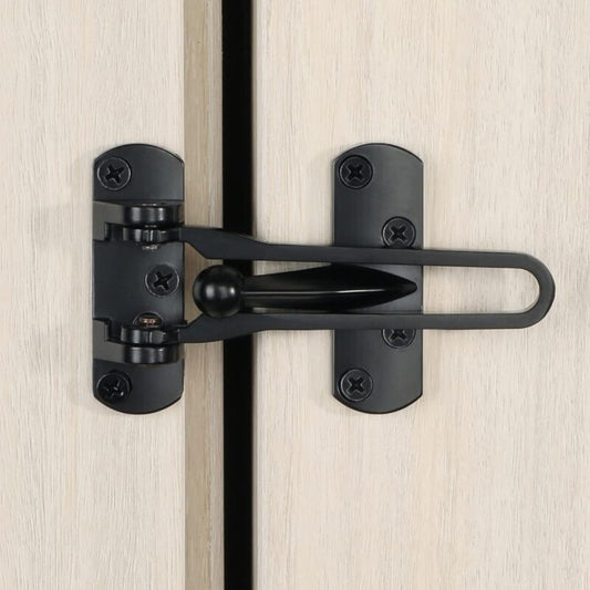 Secondary Door Lock, Security Door Chains, Sliding Door Lock, Stainless Steel Swing Bar, Security Door Lock, Matte Black