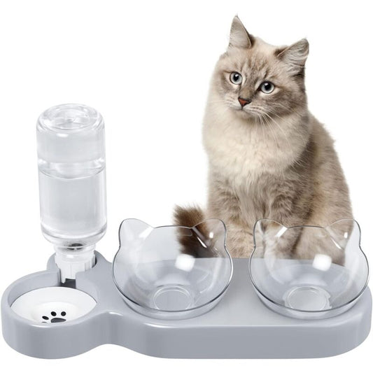 Cat Bowl, 15° Tilting Cat Water Bowl, Automatic Cat Bowl, Cat Feeders And Waterers, Non-Slip Cat Bowl, Cat Bowl