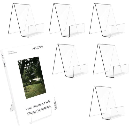 7 Pieces Acrylic Bookends, Clear Bookends, For Office Bookstore Schools Library - 10.5 X 9 X 7.5Cm