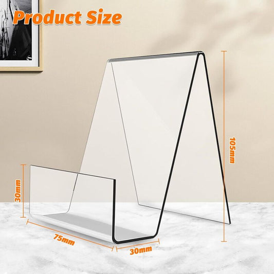 7 Pieces Acrylic Bookends, Clear Bookends, For Office Bookstore Schools Library - 10.5 X 9 X 7.5Cm