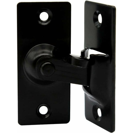 90 Degree Right Angle Stainless Steel Door Lock, Used For Wooden Fences, Doors And Windows, Sliding Doors (Black)