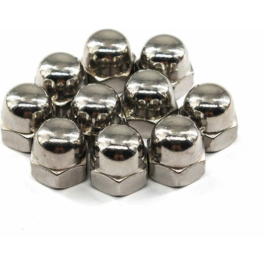 M6 Acorn Cap Nut Hex Nut Set 304 Stainless Steel (30 pcs)