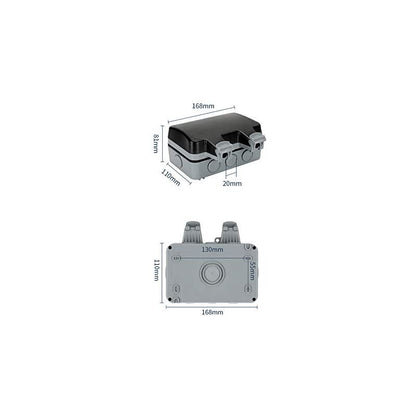 Outdoor Double Wall Socket With Usb Waterproof Heavy Duty Electrical Outlet With Wall Box (Double)
