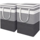 2 Pack Large Foldable Laundry Basket With Easy Carry Handles, Waterproof And Extended Handles For Storing And Carrying