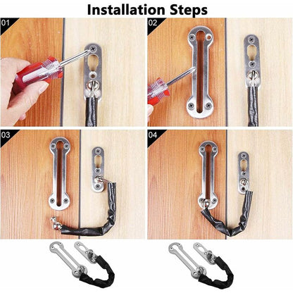 Security Lock Chains Door Anti-Theft Stainless Steel Chain Lock Guard Chain Door Latch Door Chain Security Lock For