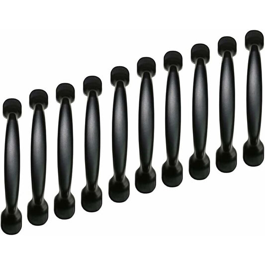 10X 96Mm Black Kitchen Cabinet Door Pulls Cupboard Drawer Bedroom Furniture Pull Handle