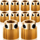 Extruder Wheel 3D Printer Parts Gear 40 Teeth Brass Extruder Wheel Compatible With Cr-10, Cr-10S, S4, S5, Ender 3,