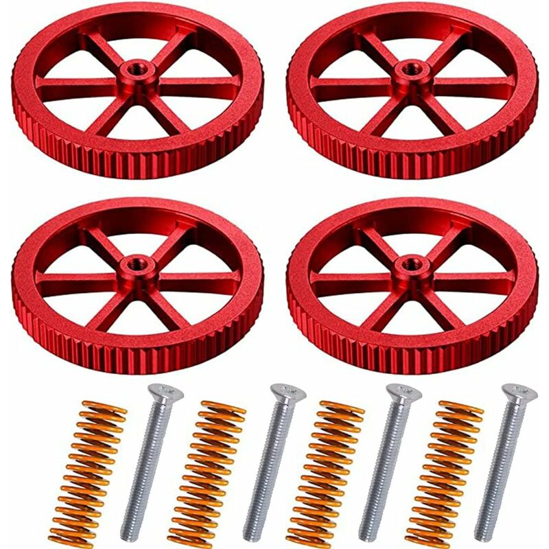 4 pcs Aluminum Upgrade Nuts Compatible With Ender 3/3 Pro/3 V2, 5/5 Plus/Pro, Cr 20 3D Printers Incl 4 pcs Hot Bed Die