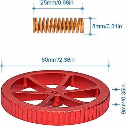 4 pcs Aluminum Upgrade Nuts Compatible With Ender 3/3 Pro/3 V2, 5/5 Plus/Pro, Cr 20 3D Printers Incl 4 pcs Hot Bed Die