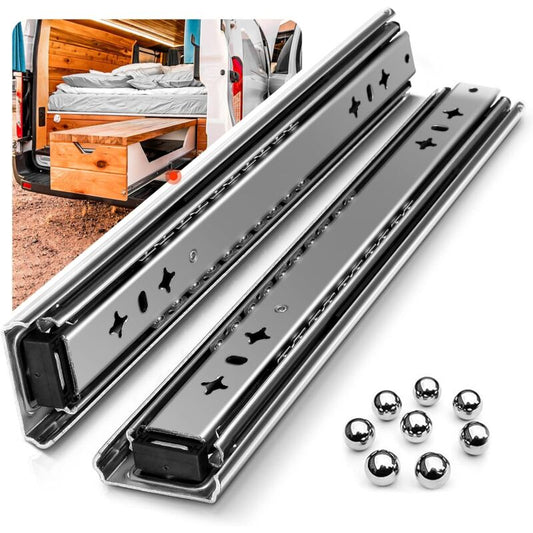 Heavy Duty Drawer Slide With DAmper Drawer Slide 120Kg Load Capacity Ball Bearing 1 Pair (30Cm)