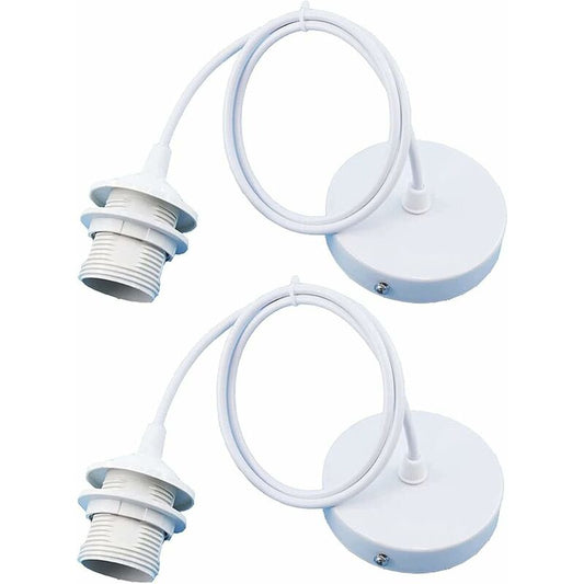 Parts E27 Lamp Socket, Pendant Light Holder Hanging Lamps Accessories With 1M Cable, E27 Lamp Holder With Cable For