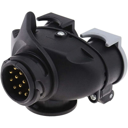 13 To 7 Pin Trailer Socket 12N 12S Dual Adapter Converter European Plug For Car Trailer Truck Towbar 12V Waterproof