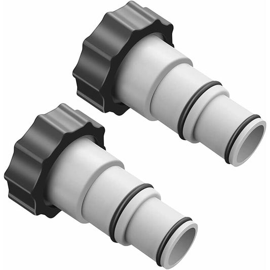 Replacement Hose Adapter With Clamp For Intex Above Ground Pool, 1.5" To 1.25" Hose Adapter For Threaded Pumps (2 pcs)