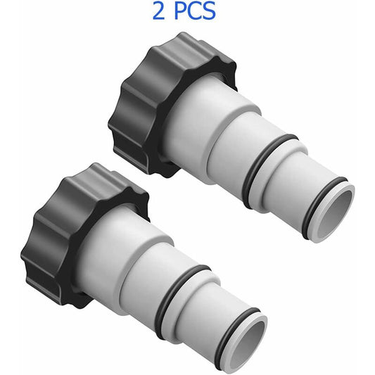 Replacement Hose Adapter With Clamp For Intex Above Ground Pool, 1.5" To 1.25" Hose Adapter For Threaded Pumps (2 pcs)
