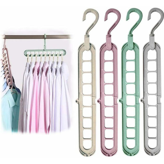 12 pcs Magic Hangers, Premium Quality Foldable Hangers, Multi-Function Space Saving Hangers, For Storing And Drying