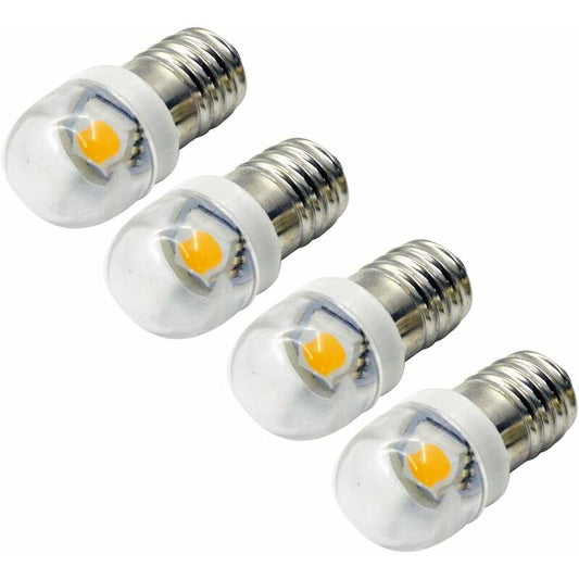 4 pcs 3V 0.2W E10 LED Bulb 5050 1Smd White 3000K LED Replacement Bulb Upgrade For Headlights Flashlights Torch Lights