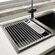 Stainless Steel Kitchen Dish Drainer Rack Foldable And Removable Stainless Steel ROller Drying Rack For Sink Draining