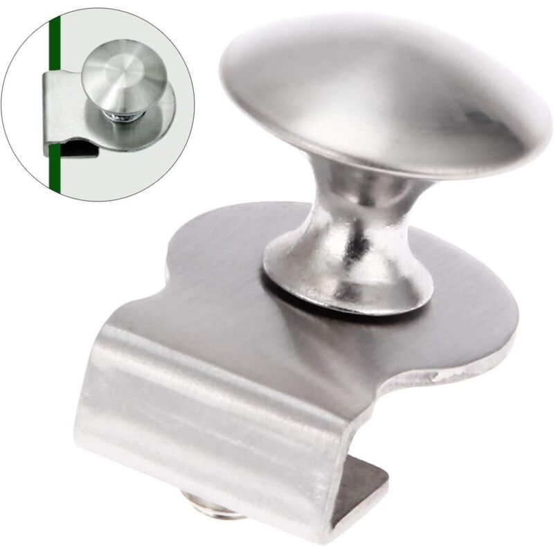 Stainless Steel Glass Door Handle / Clip / Glass Clip 5-8Mm Showcase Cabinet Furniture Drawer Handle, No Drilling, 2