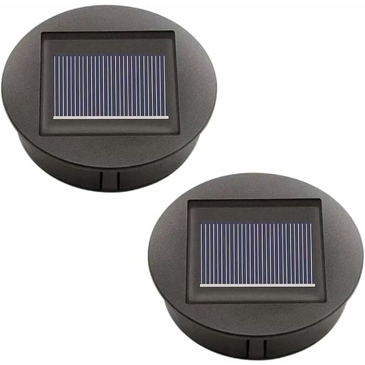 2 pcs Solar Lights Replacement LED Solar Panel Cover Replacement Outdoor Lighting Garden Decoration