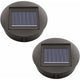 2 pcs Solar Lights Replacement LED Solar Panel Cover Replacement Outdoor Lighting Garden Decoration
