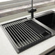 Stainless Steel Kitchen Dish Drainer Rack Foldable And Removable Stainless Steel ROller Drying Rack For Sink Draining