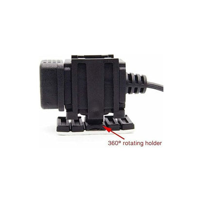 Din Hella Motorcycle Dual Usb Charger Socket Power Adapter 2.1A With 1.8M Cable For Phone / Iphone / Gps Satnav