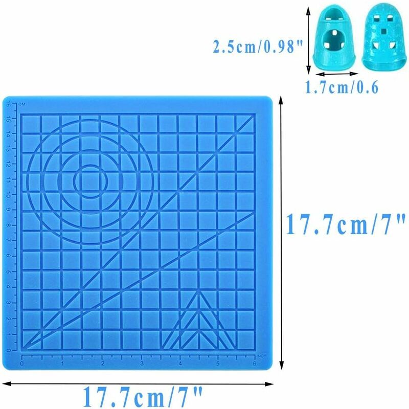 3D Printing Pen Mat, 3D Pen Silicone Mat With Multi-Shaped Base Art Craft And 2 Silicone Caps For Kids, Adults,