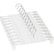 10 Pack Skirt Hangers, Trouser Hangers, With 2 Adjustable Non-Slip Clips, For Hanging Pants, Socks, Skirts - Translucent