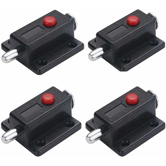 4 pcs Spring Window Cabinet Knob Automatic Door Latch Lock Furniture Cabinet Drawer Door Lock With Spring Knob