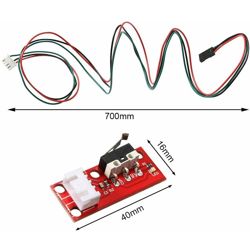 6 pcs Mechanical Limit Switch End Stop For 3D Printer Reprap Prusa Mendel Cnc Arduino Mega 2560 Ramps 1.4
