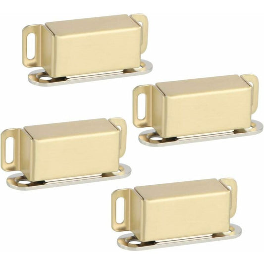 Magnetic Door Catches For Drawers Or Cabinets Door Closure, Stainless Steel Gold Finish, 4 pcs, Ecat001G-4P-Fr