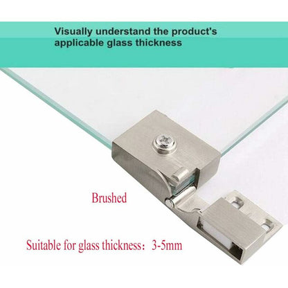1 Pair Frameless Glass Door Hinges, Side Recessed Glass Cabinets, Shower Door Hinges, Furniture Glass Cabinet And Door