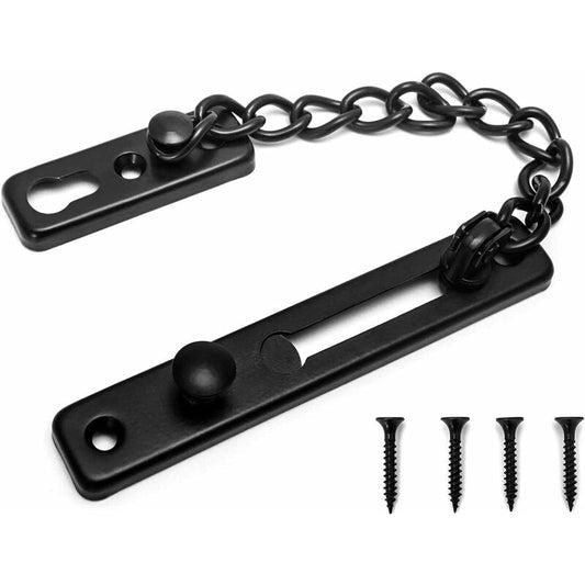 2 pcs Door Lock Chain With Screws, Anti-Theft Security Door Lock Chain For Interior Door Home Security
